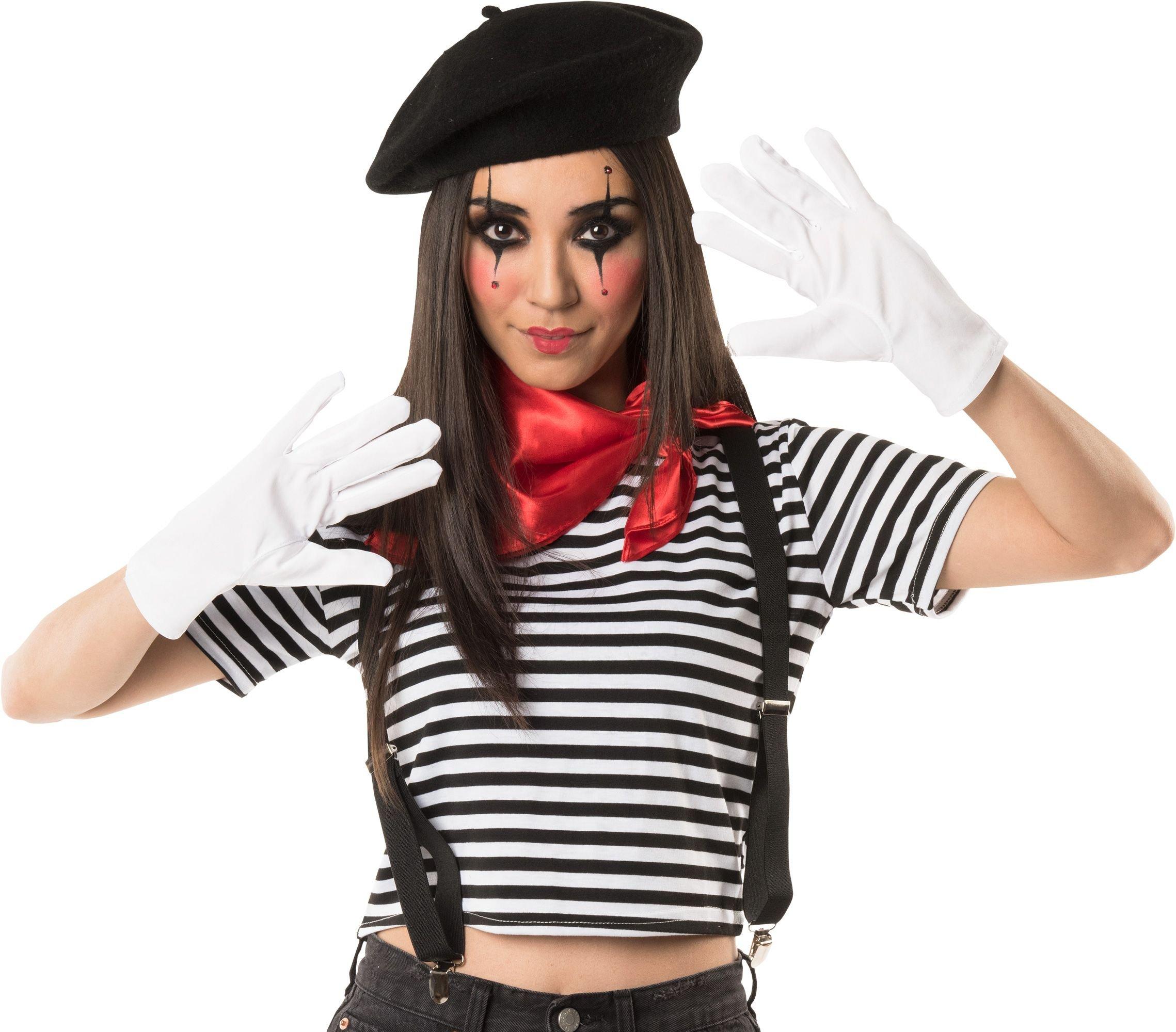 ATOSA Mime-Kostüm Für Kinder 3-4 Jahre – Inkl. Mütze, T-Shirt & Hose, 100% Polyester