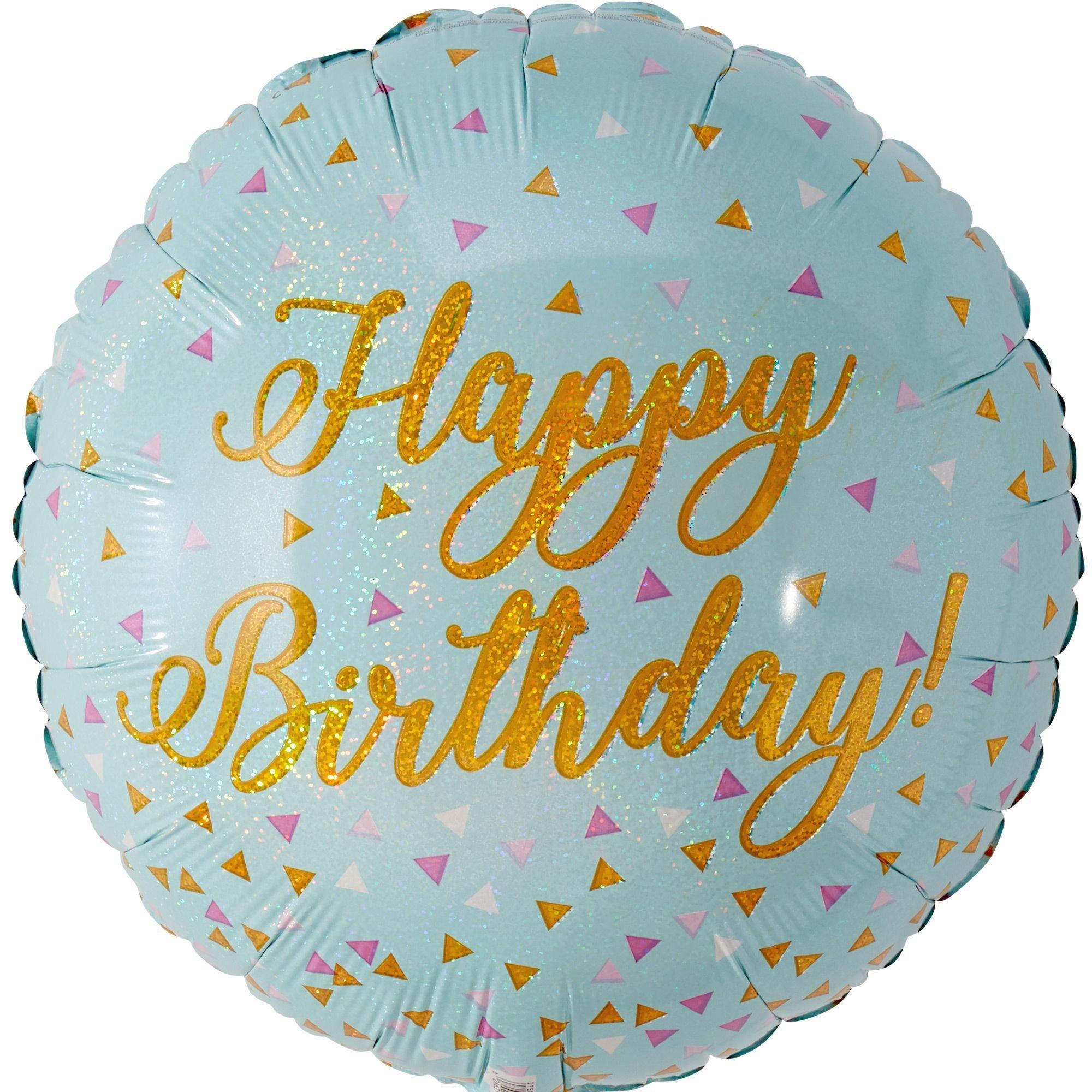 Happy Birthday Balloons Party City Prismatic Confetti Happy Birthday Balloon 17 1/2In | Party City