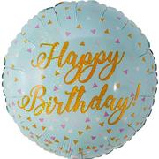 Prismatic Confetti Happy Birthday Balloon