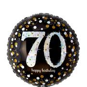 Prismatic 70th Birthday Balloon 17 1/2in - Sparkling Celebration