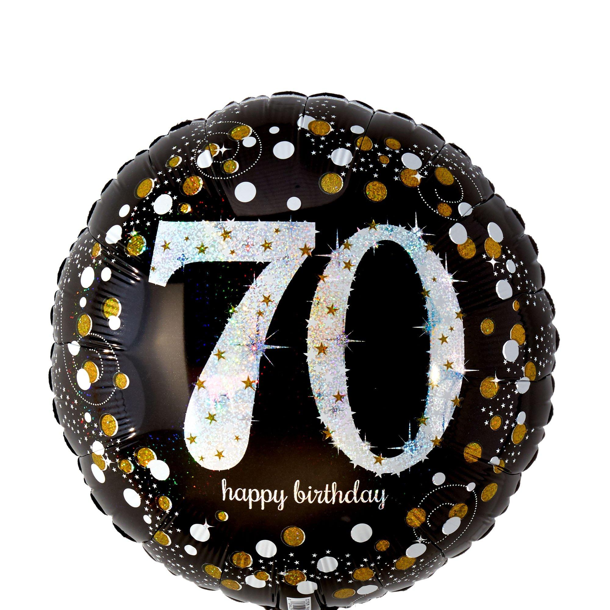 Prismatic 70th Birthday Balloon 17 1/2in - Sparkling Celebration