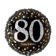 Prismatic 80th Birthday Balloon 17 1/2in - Sparkling Celebration