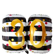 Giant Prismatic Pink & Gold 30th Birthday Balloon 36in x 23 1/2in