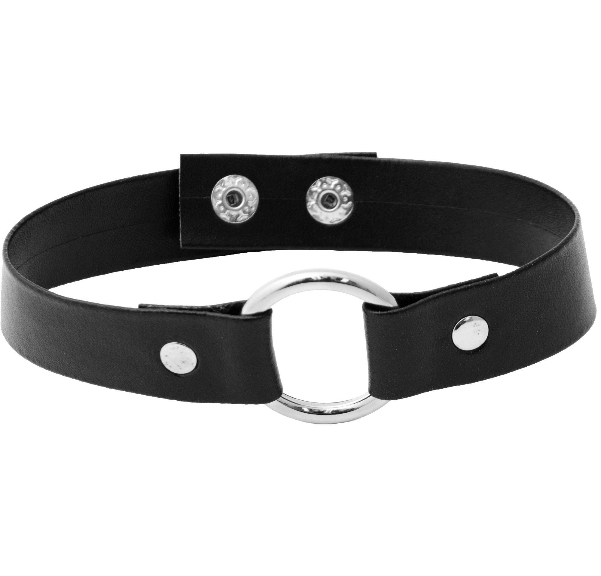 Adult Black Choker With O Ring 3 4in X 13 1 2in Party City