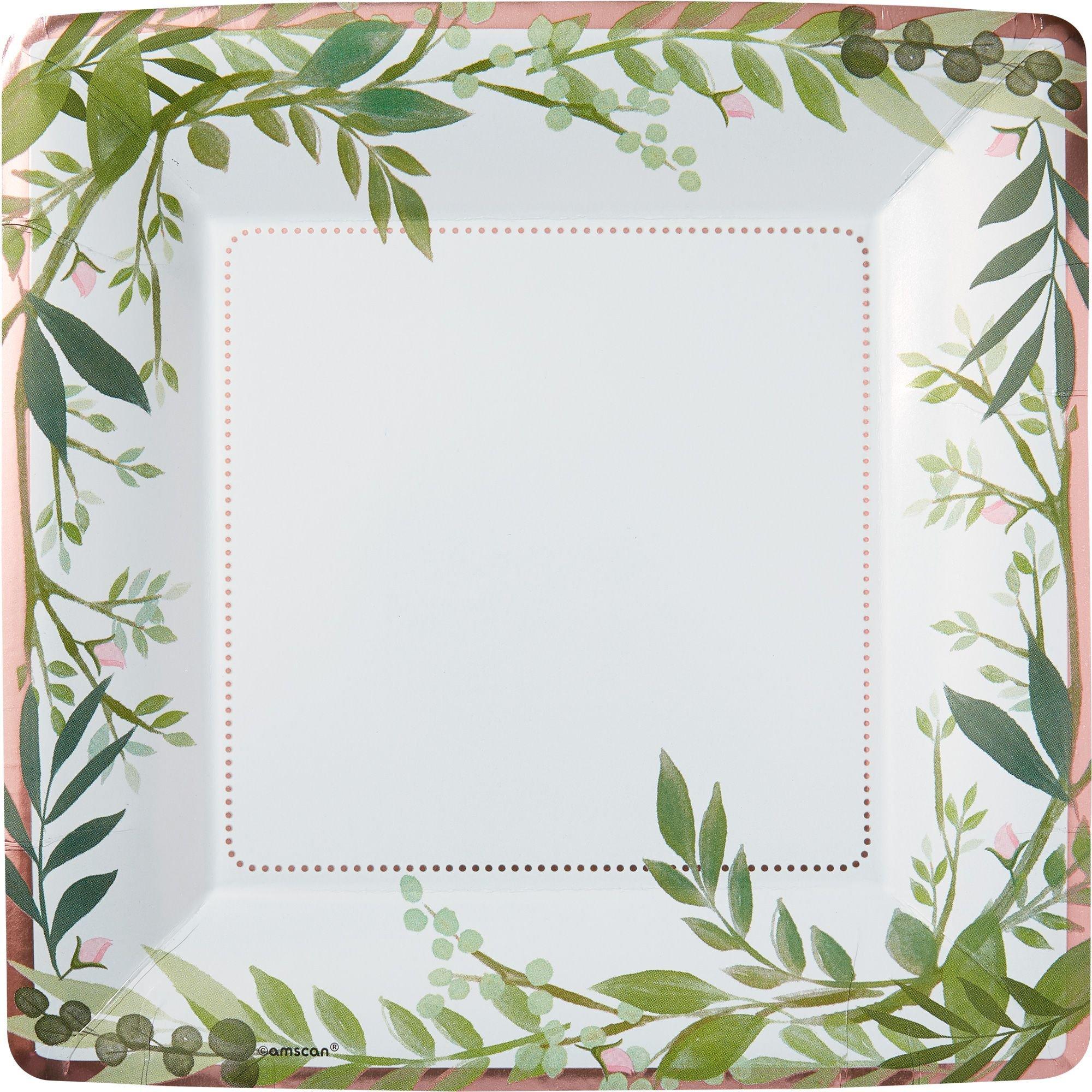 Hunter Green disposable Paper Party Luncheon Plates 7