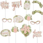 Floral Greenery Photo Booth Props 13ct