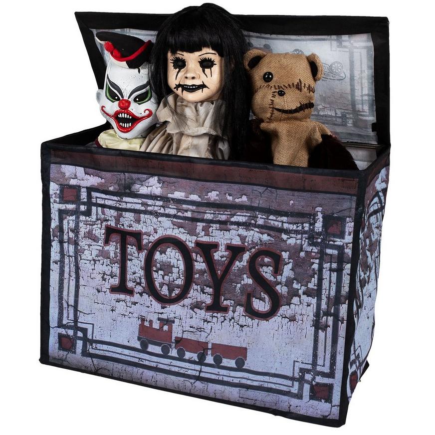 Animatronic Haunted Toy Box, 26in x 21.25in - Halloween Decoration