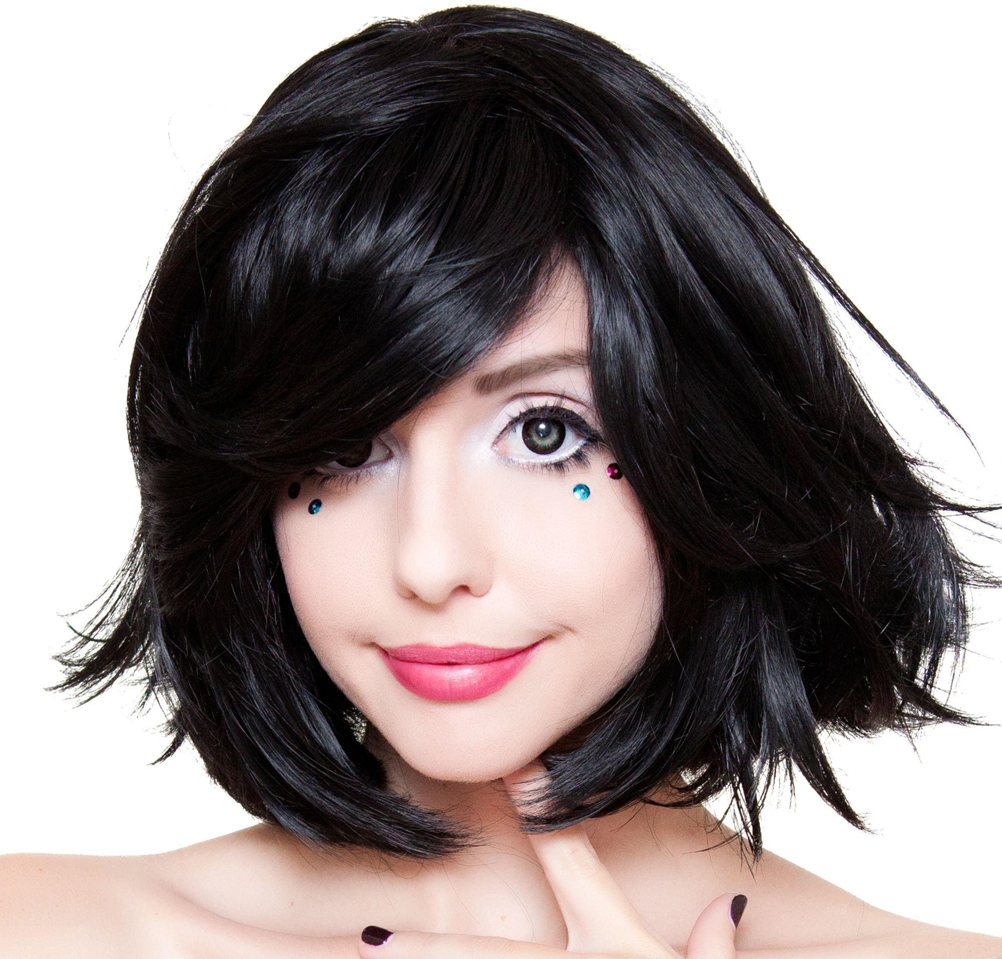 Short 2025 black wig