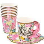 Alice in Wonderland Tea Cup & Saucer Sets for 12
