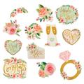Mint Floral Wedding Cutouts 12ct