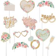 Mint to Be Floral Photo Booth Props 13ct