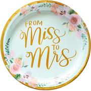 Metallic Mint to Be Floral Lunch Plates 8ct 
