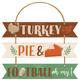 Turkey, Pie & Football Stacked Sign