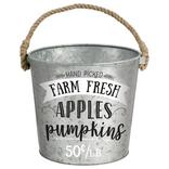 Fresh Apples & Pumpkins Galvanized Bucket