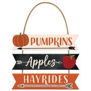 Pumpkins, Apples & Hayrides Stacked Sign