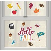 Glitter Hello Fall Cling Decals 16pc