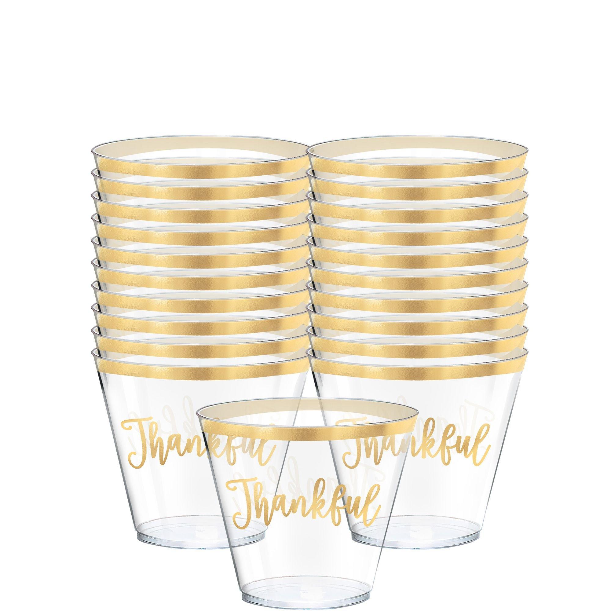 Thankful Thanksgiving Plastic Cups 30ct Party City