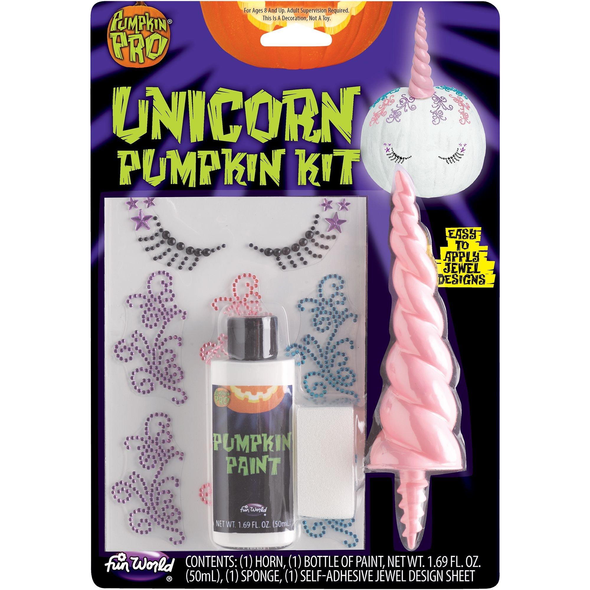 Unicorn Pumpkin Decorating Kit 4pc