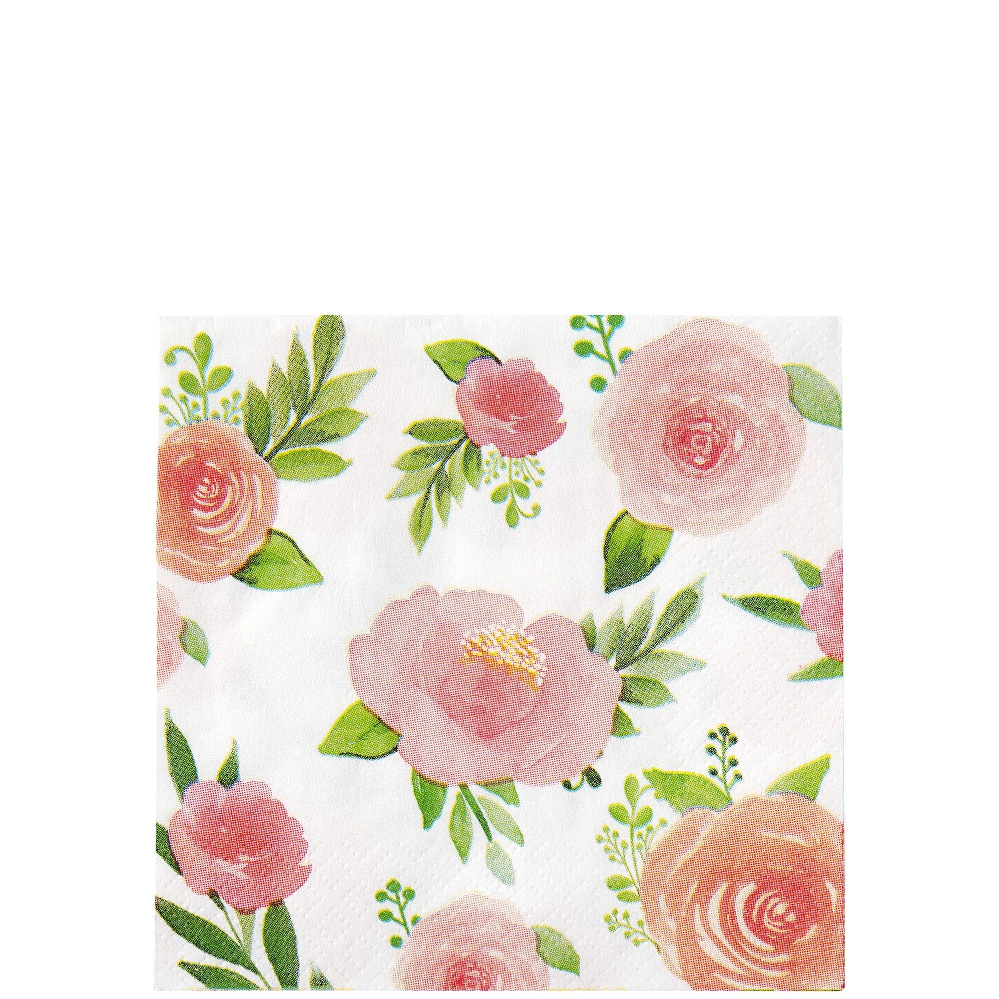 Floral Baby Beverage Napkins 16ct Size Beverage Napkin Party City