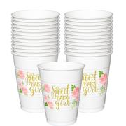Floral Baby Plastic Cups 25ct 