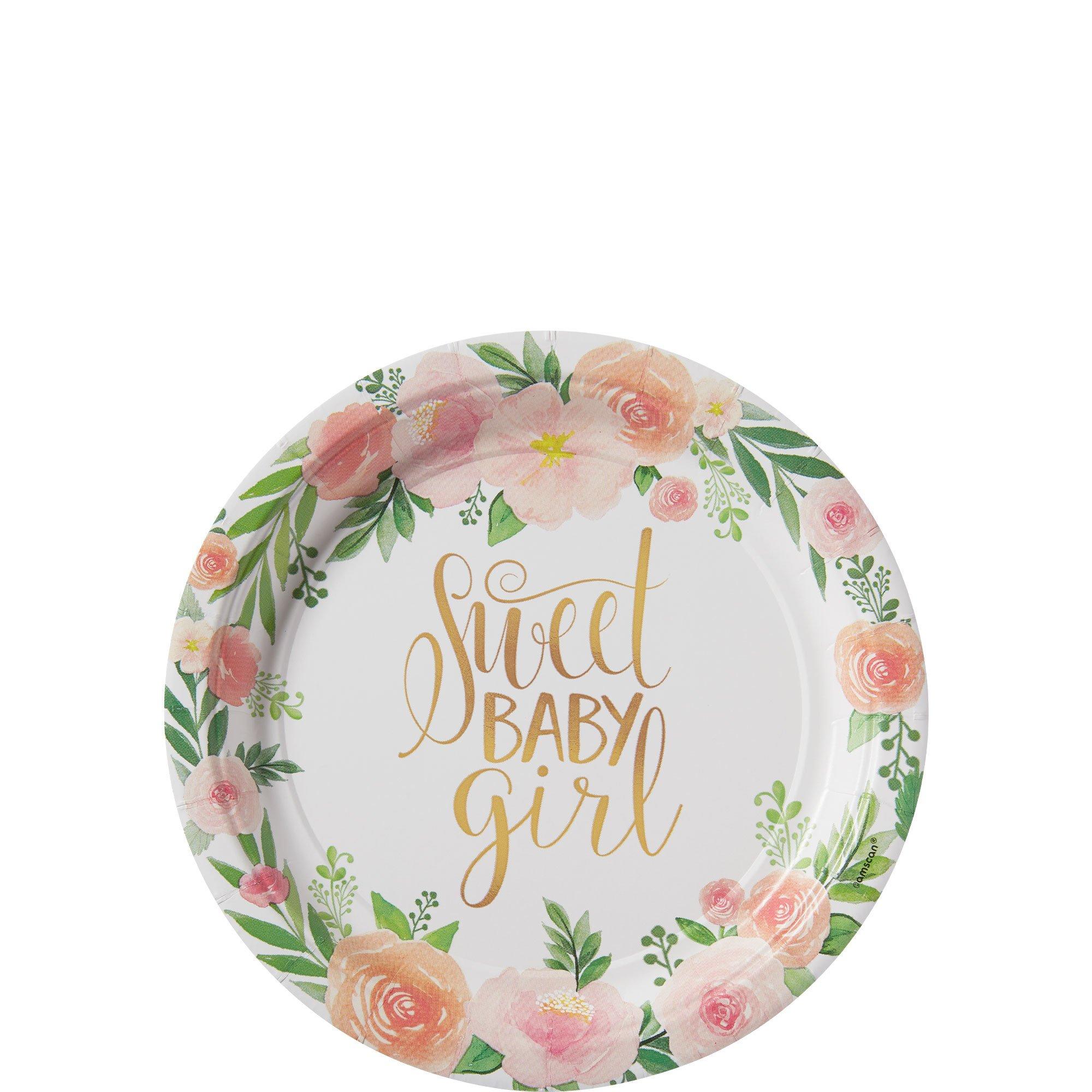 Floral Baby Dessert Plates 8ct