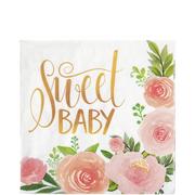 Floral Baby Lunch Napkins 16ct 