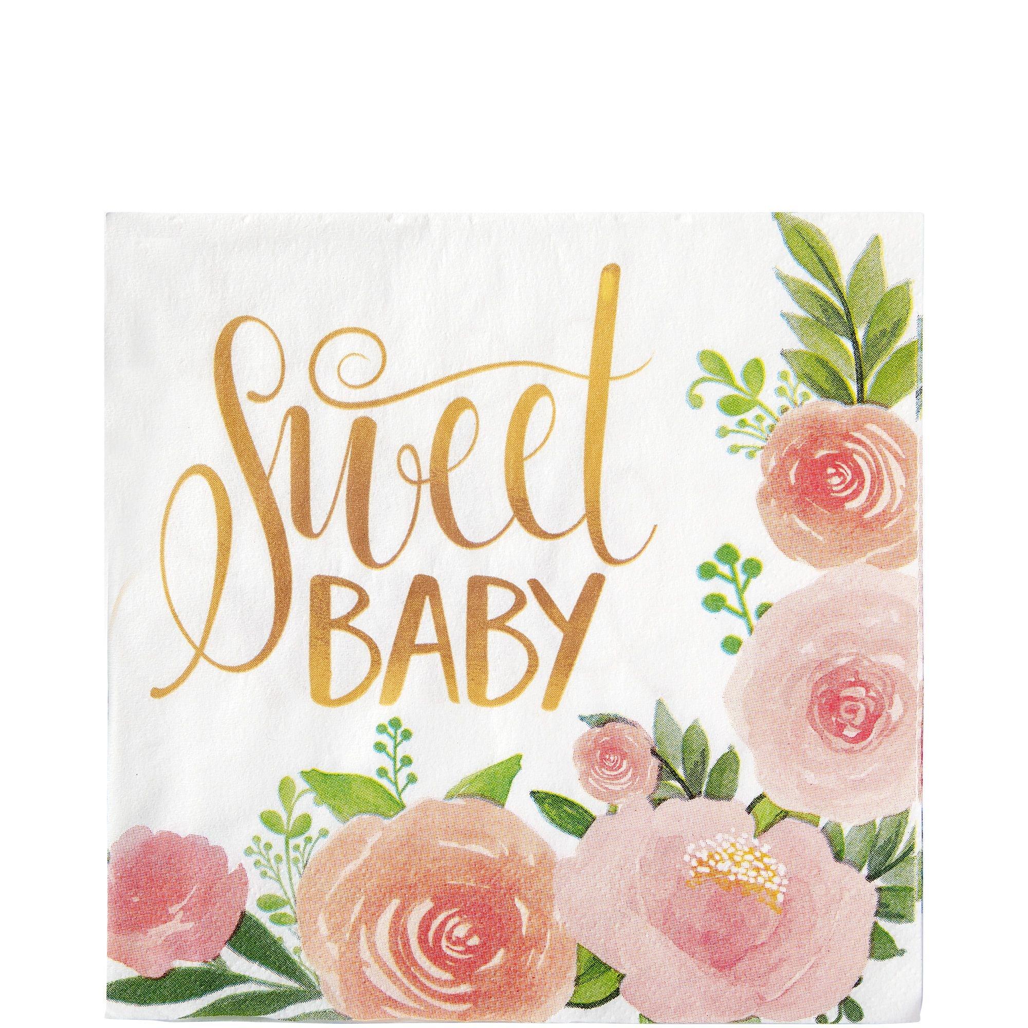 Floral Baby Lunch Napkins 16ct