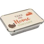 Thanksgiving Aluminum To-Go Containers with Board Lids, 5in x 7.5in, 6ct