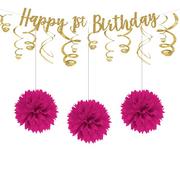Pink & Gold 1st Birthday Decorating Kit 
