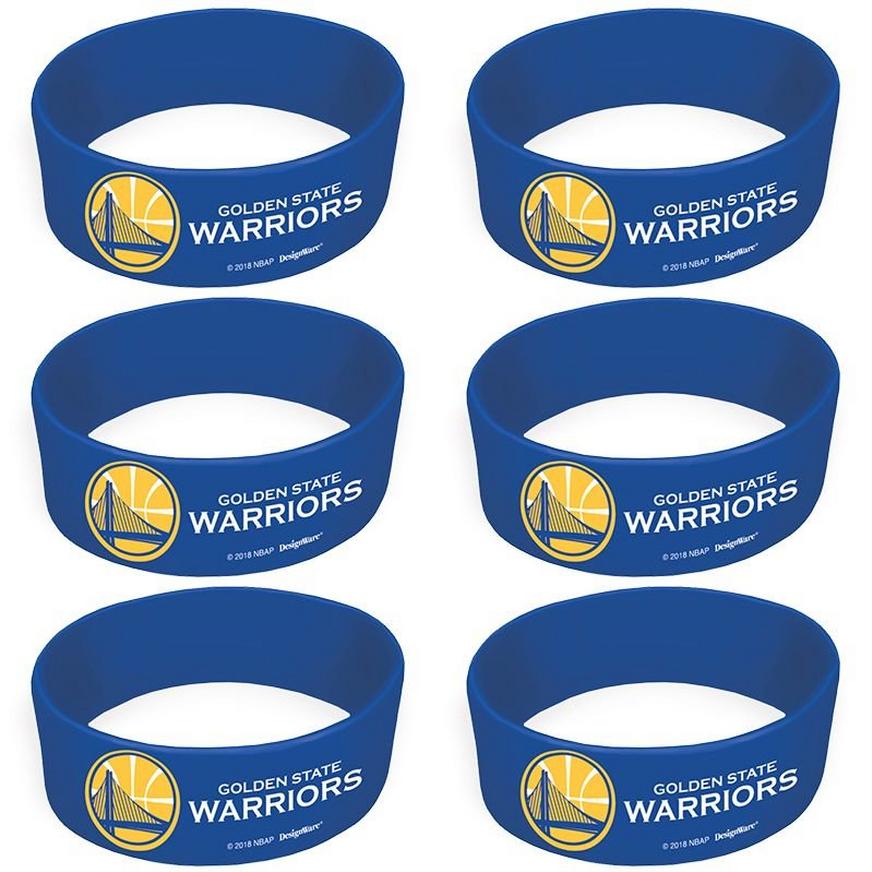 Golden State Warriors Wristbands 6ct