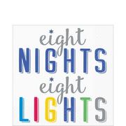 Eight Nights Eight Lights Beverage Napkins 16ct
