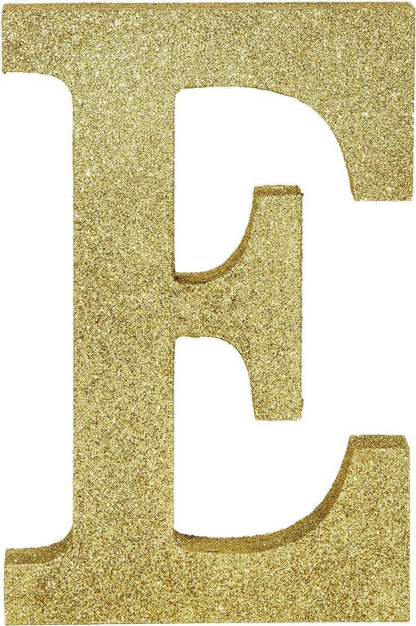 Glitter Gold One MDF Sign Set, 9in Letters Party City