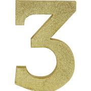 Glitter Gold 30 MDF Sign Set, 9in Numbers