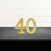 Glitter Gold 40 MDF Sign Set, 9in Numbers