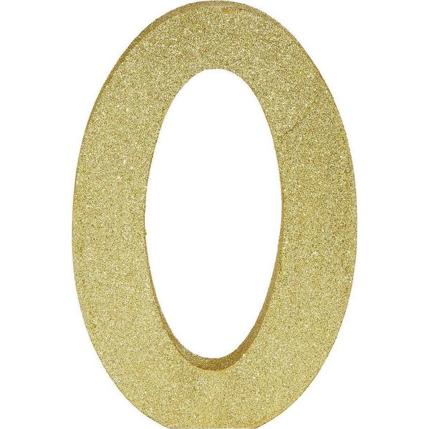 Glitter Gold 50 MDF Sign Set, 9in Numbers