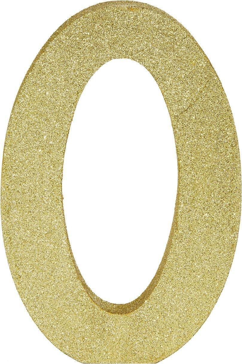 Glitter Gold 50 MDF Sign Set, 9in Numbers