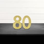 Glitter Gold 80 MDF Sign Set, 9in Numbers