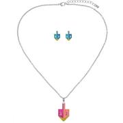 Dreidel Earrings & Necklace Set 3pc