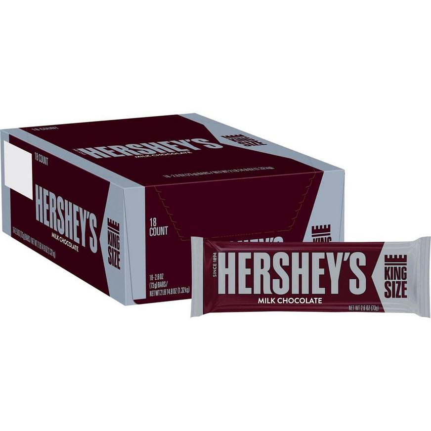 Milk Chocolate King Size Hershey's Bars 18ct