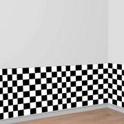 Black & White Checkered Room Roll