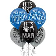 Happy Birthday Classic Latex Balloons, 12in, 15ct