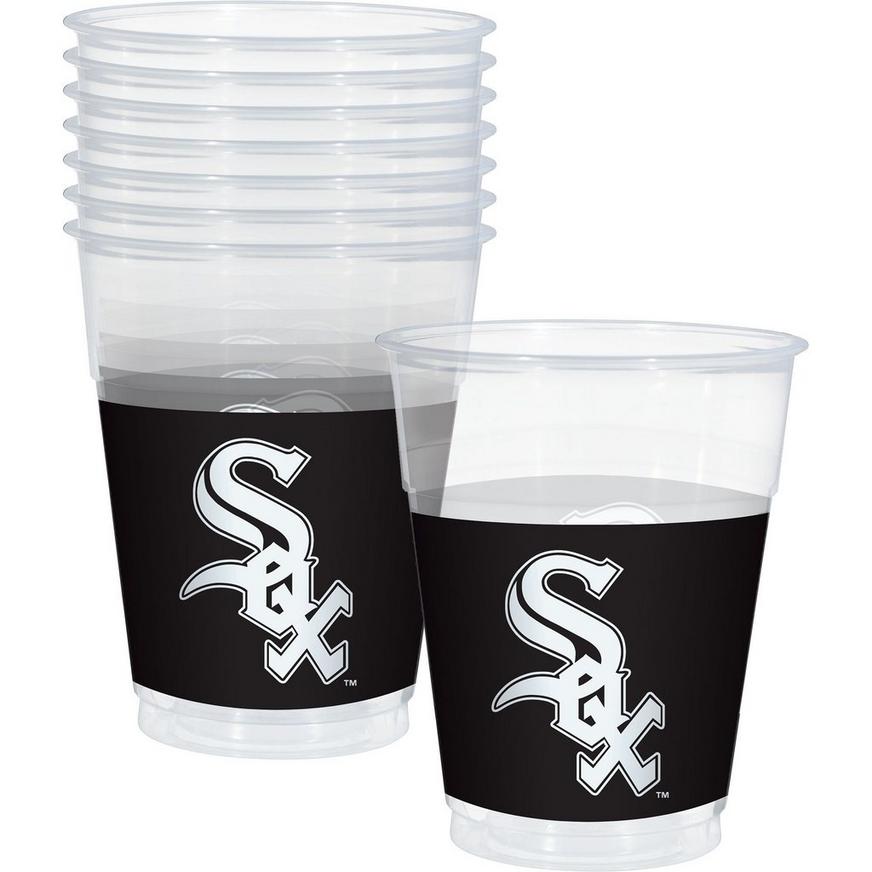 Clear Chicago White Sox Plastic Cup, 16oz, 25ct - MLB