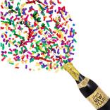 Happy New Year Champagne Bottle Confetti Popper