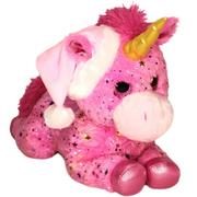 Pink Santa Unicorn Plush