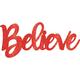 Glitter Red Believe Photo Booth Prop