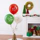 15ct, 12in, Traditional Christmas Slogan Balloons - Green, Red & White