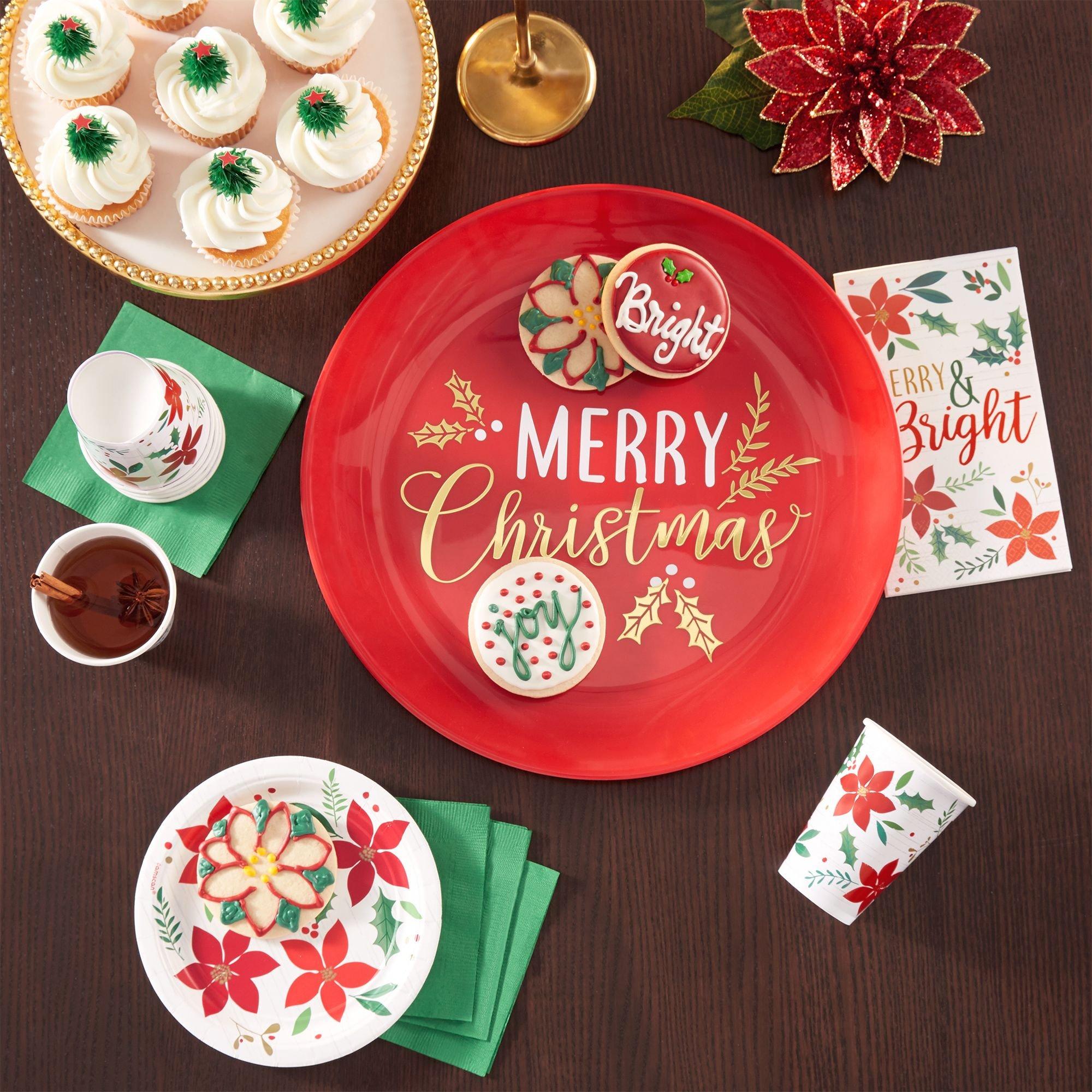 Calm & Bright Christmas Paper Dessert Plates, 7in, 8ct