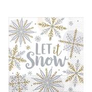 Sparkling Snowflake Lunch Napkins 16ct