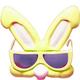 Child Yellow Easter Bunny Sunglasses
