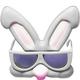 Child Gray Easter Bunny Sunglasses